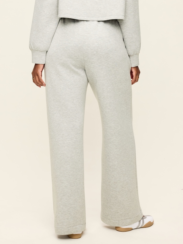 High-Waisted Bounce Fleece Wide-Leg Sweatpants