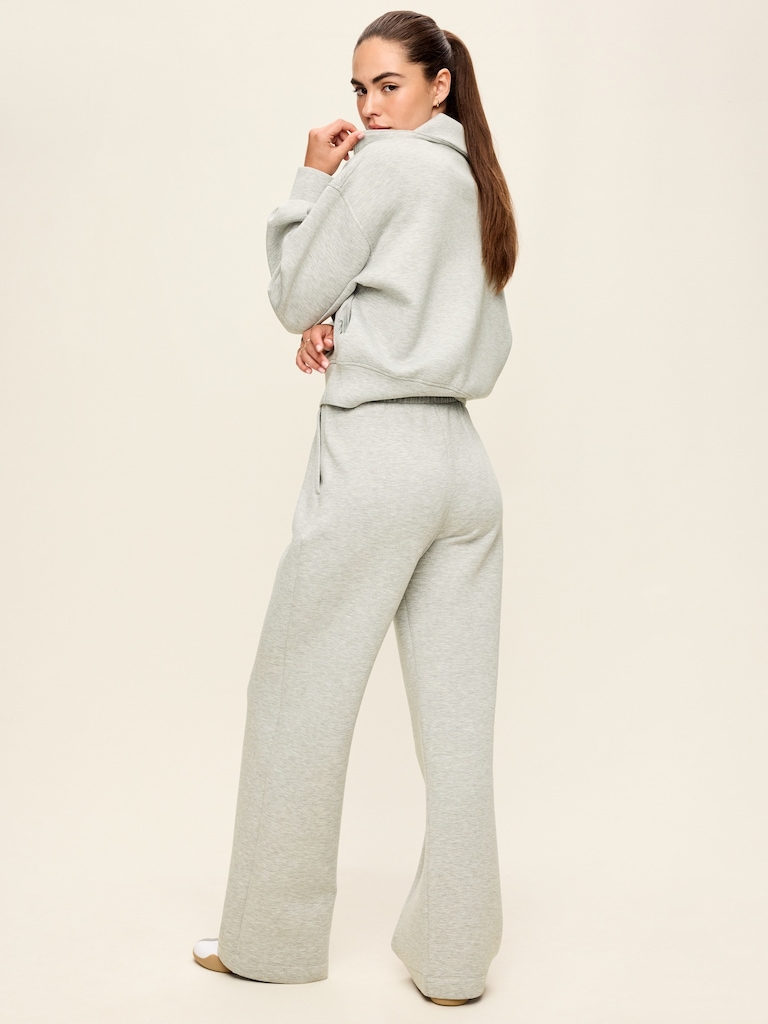High-Waisted Bounce Fleece Wide-Leg Sweatpants