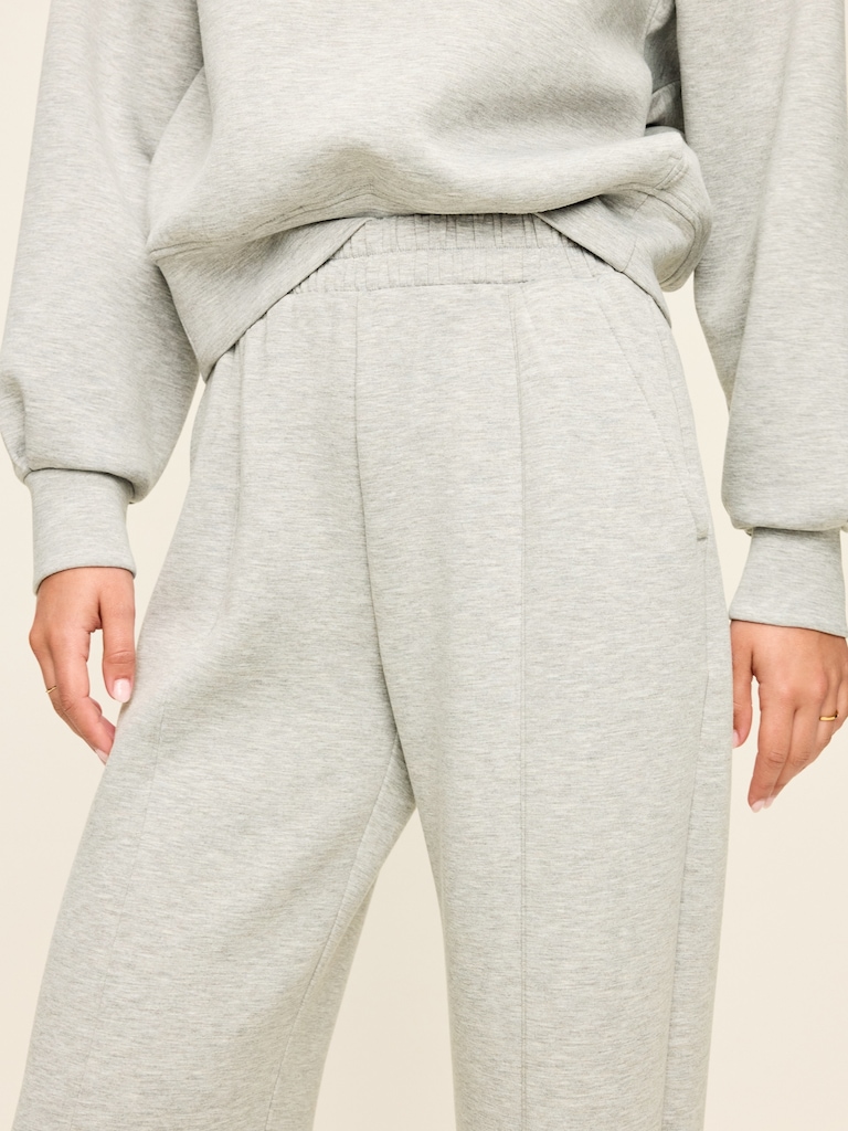 High-Waisted Bounce Fleece Wide-Leg Sweatpants