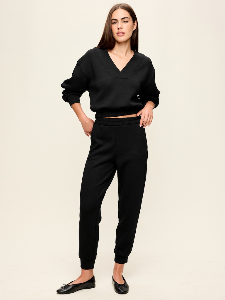High-Waisted Bounce Fleece Jogger Sweatpants