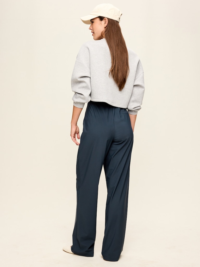 Pantalon tailleur Tech Élégant à taille haute