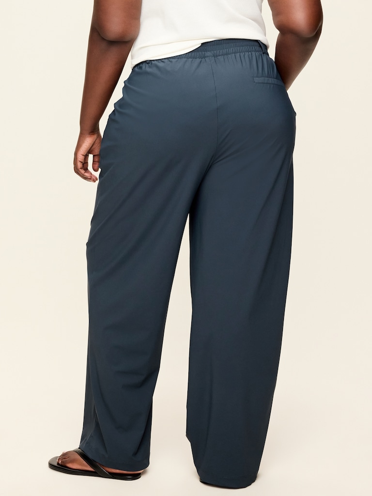 Pantalon tailleur Tech Élégant à taille haute
