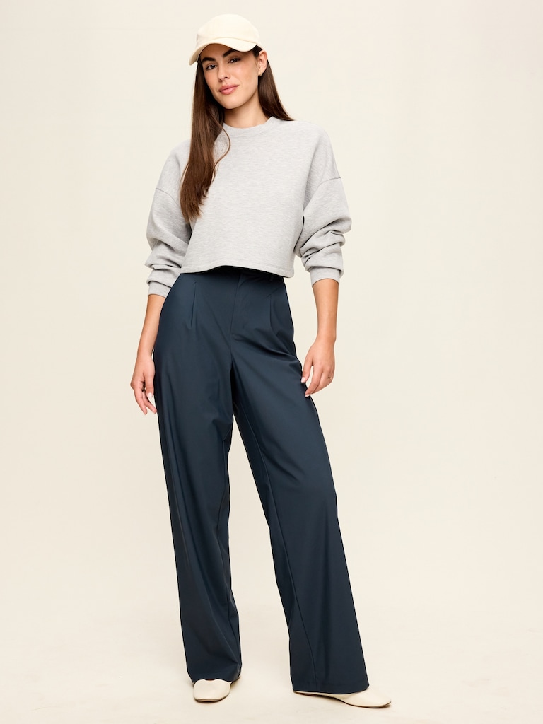 Pantalon tailleur Tech Élégant à taille haute