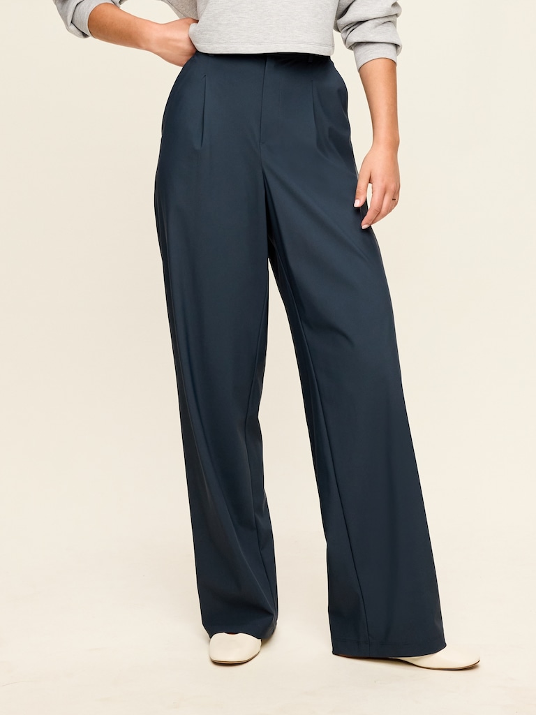 Pantalon tailleur Tech Élégant à taille haute