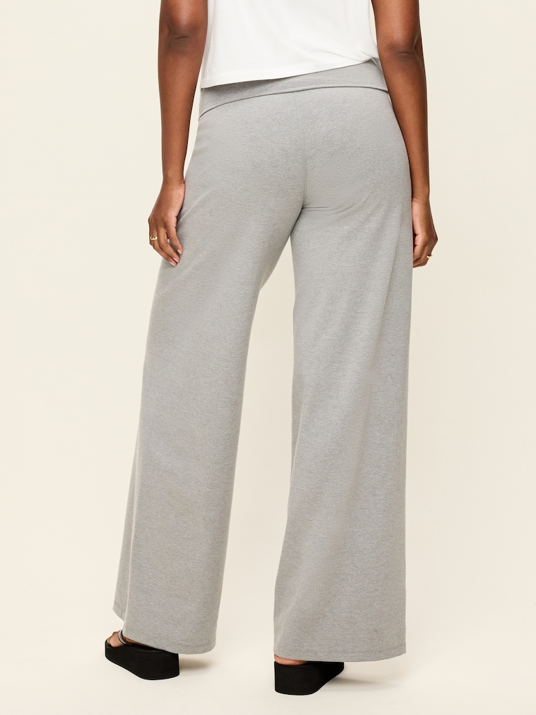 High-Waisted PowerChill Fold-Over Wide-Leg Pants
