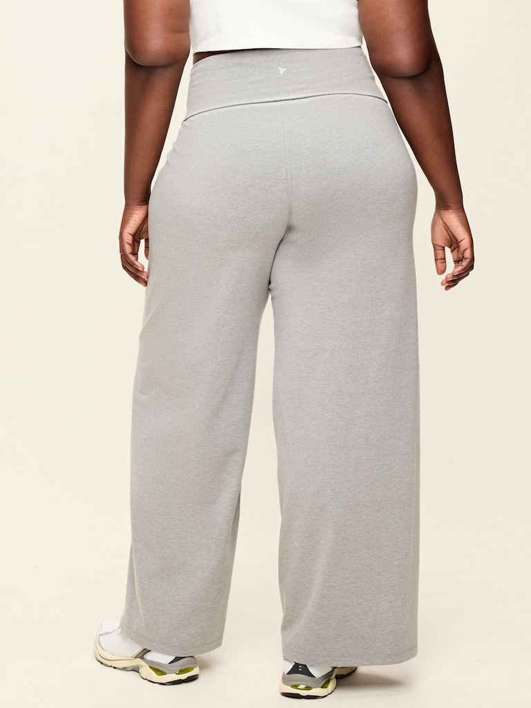 High-Waisted PowerChill Fold-Over Wide-Leg Pants