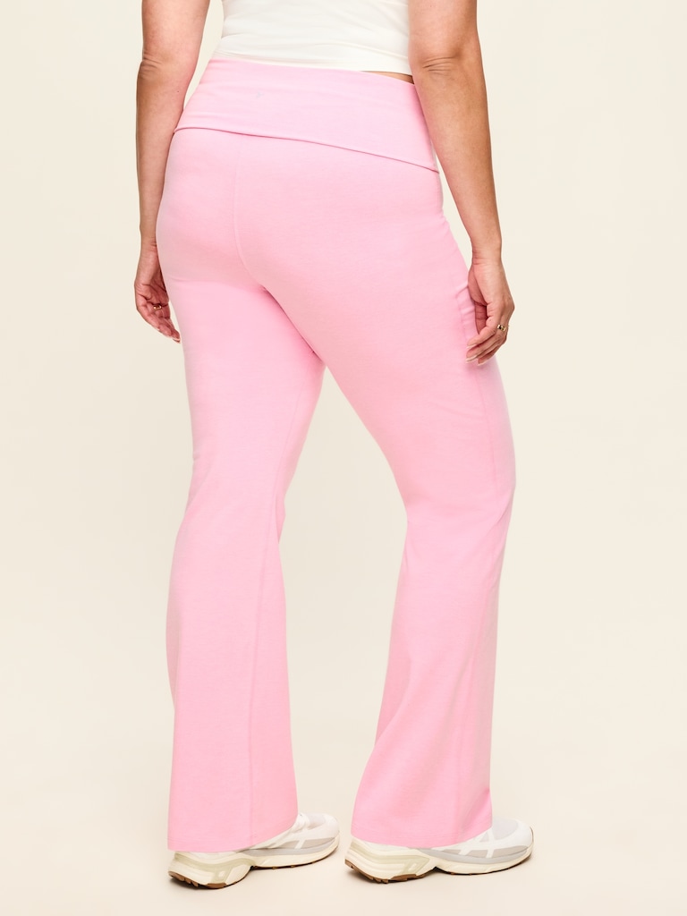 High-Waisted PowerChill Fold-Over Bootcut Leggings