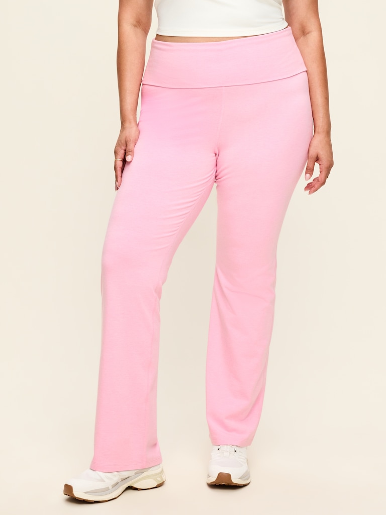 High-Waisted PowerChill Fold-Over Bootcut Leggings