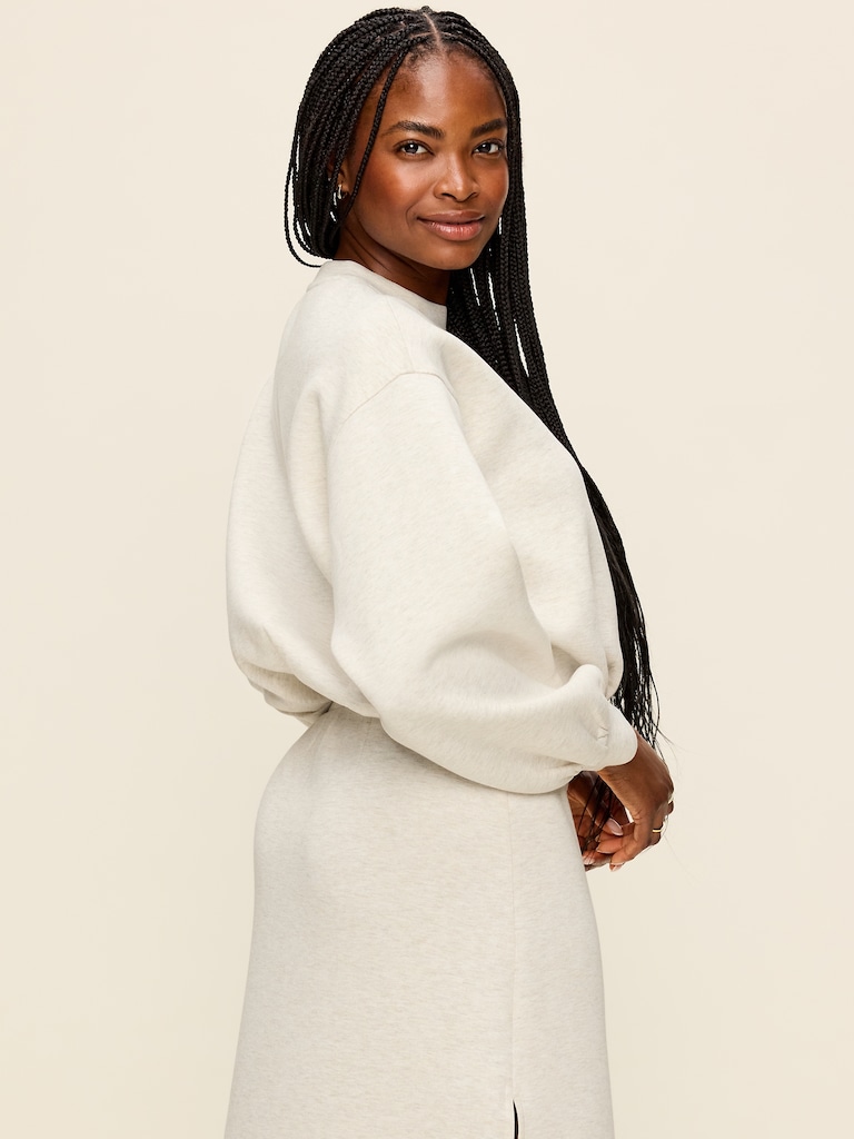 Bounce Fleece Bubble-Hem Sweatshirt