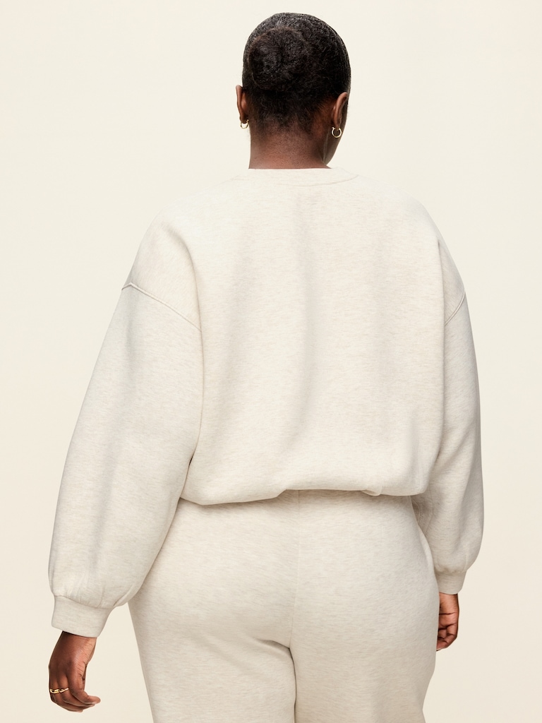 Bounce Fleece Bubble-Hem Sweatshirt