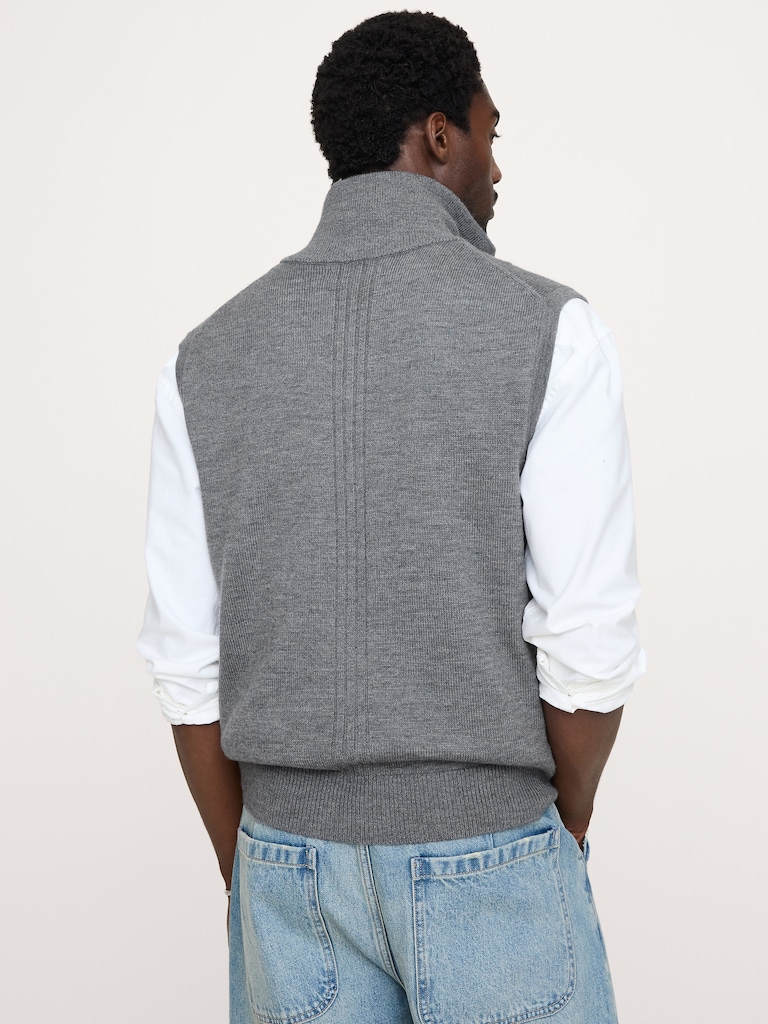 Merino Quarter-Zip Sweater Vest