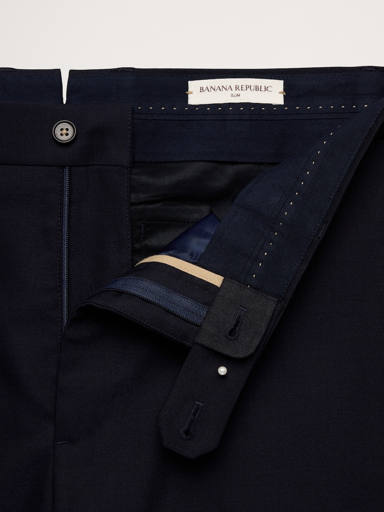 Tailored Slim Italian Barathea Suit Pant