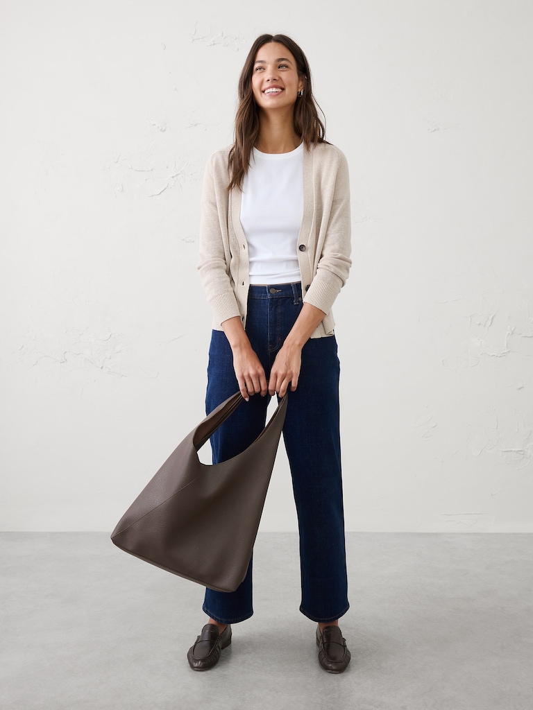 Vegan Leather Slouchy Tote