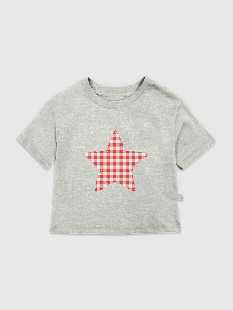 Toddler Plaid Star Graphic T-Shirt