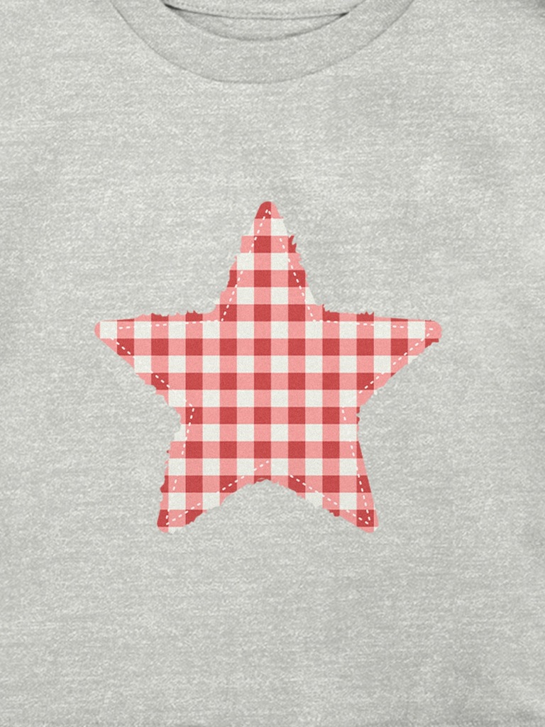 Toddler Plaid Star Graphic T-Shirt