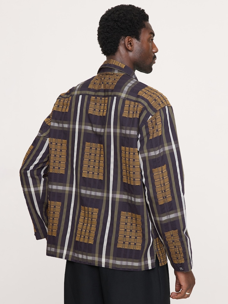 Relaxed-Fit Textured Flannel Resort Shirt