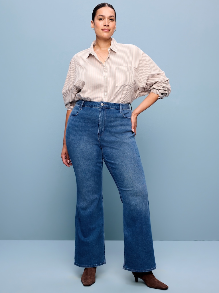 Jean Wow évasé à taille haute