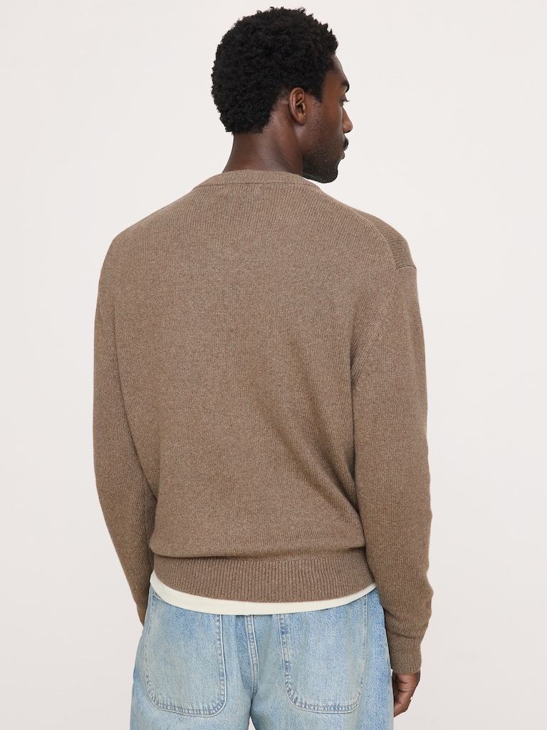 Cotton-Cashmere V-Neck Sweater
