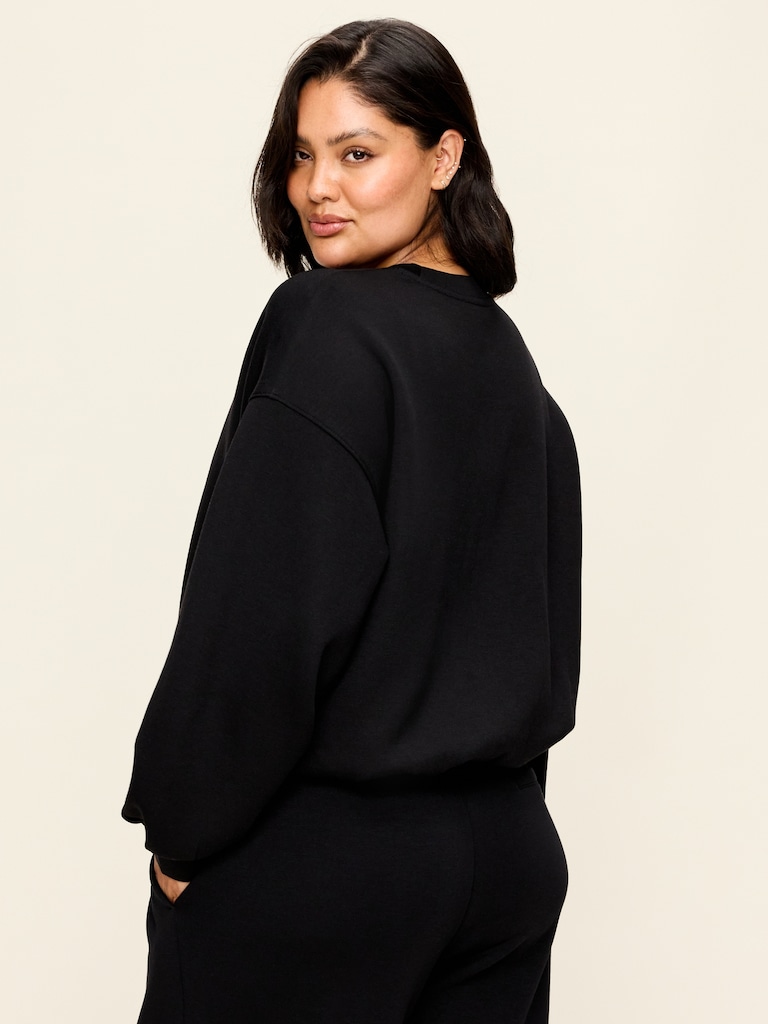 Bounce Fleece Bubble-Hem Sweatshirt