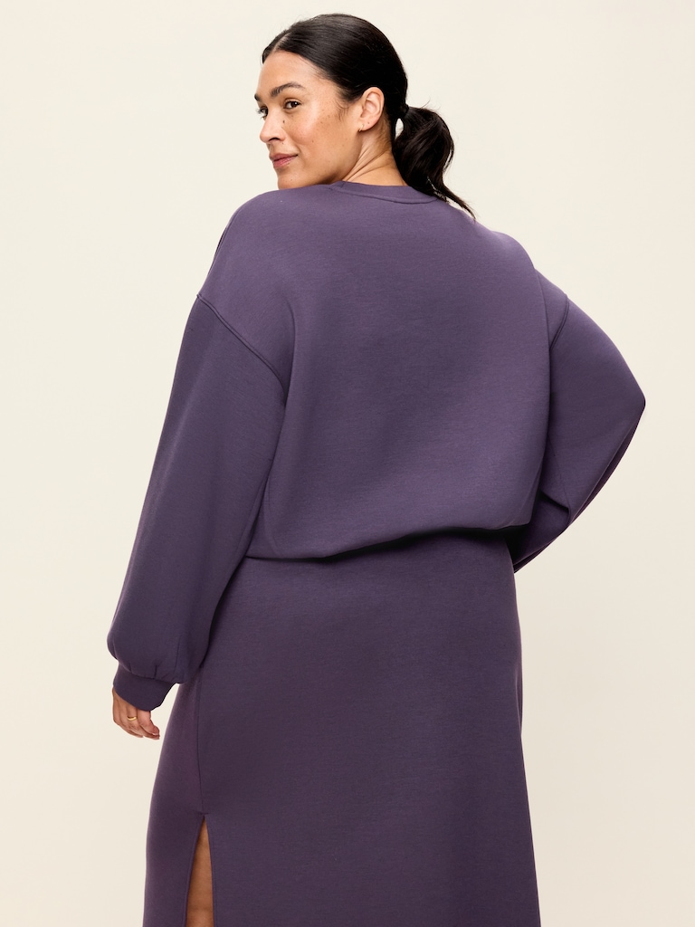 Bounce Fleece Bubble-Hem Sweatshirt