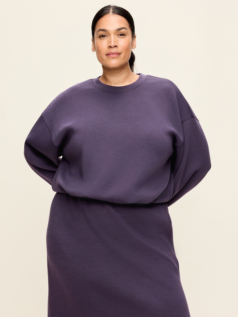 Bounce Fleece Bubble-Hem Sweatshirt