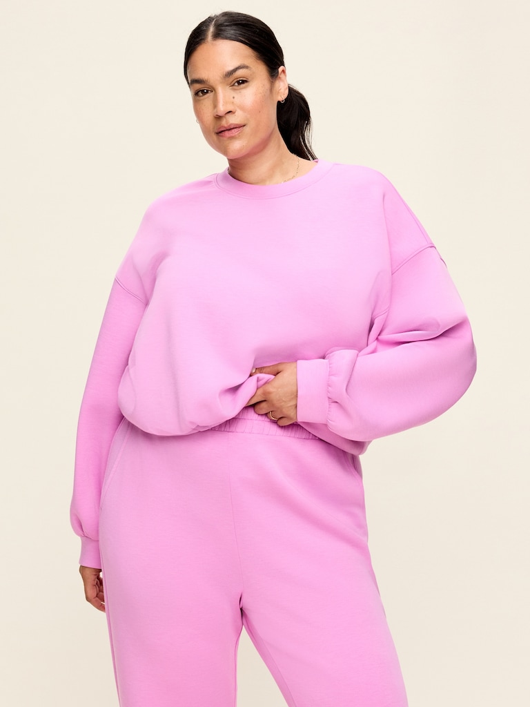 Bounce Fleece Bubble-Hem Sweatshirt