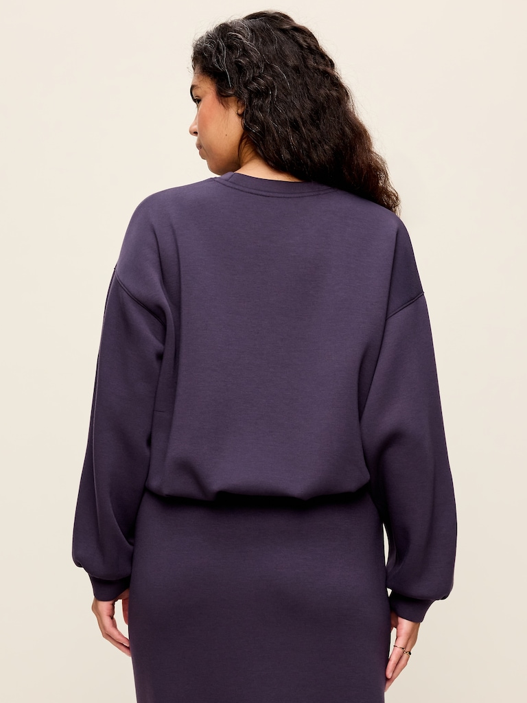 Bounce Fleece Bubble-Hem Sweatshirt