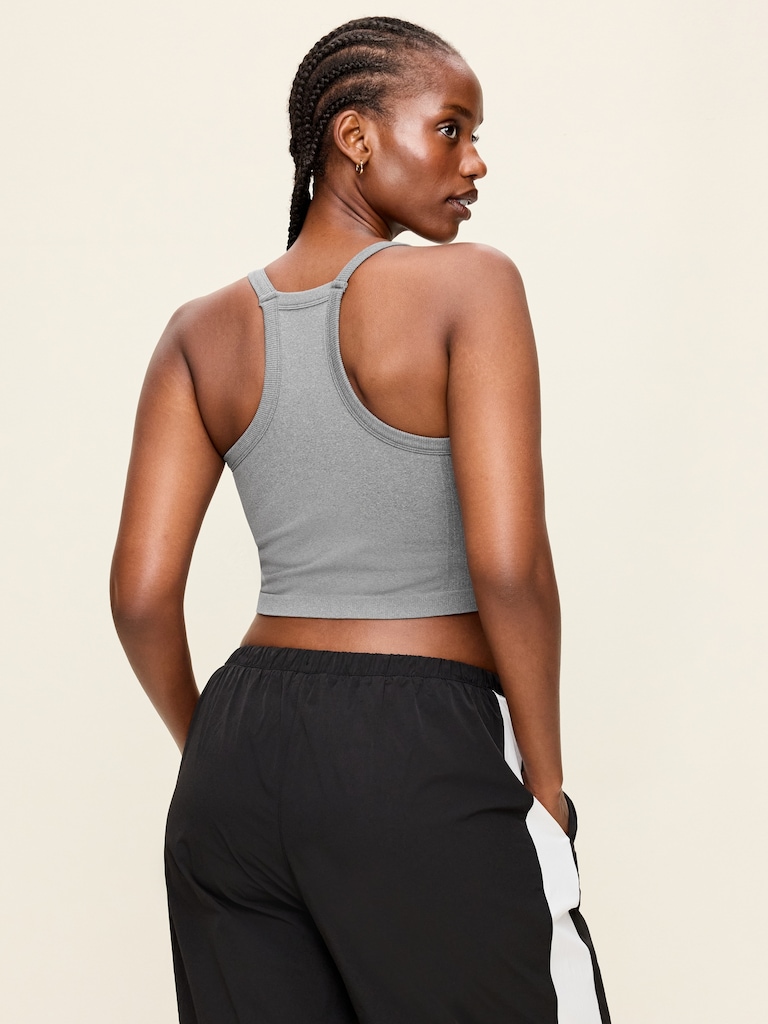 Seamless Square-Neck Longline Bra