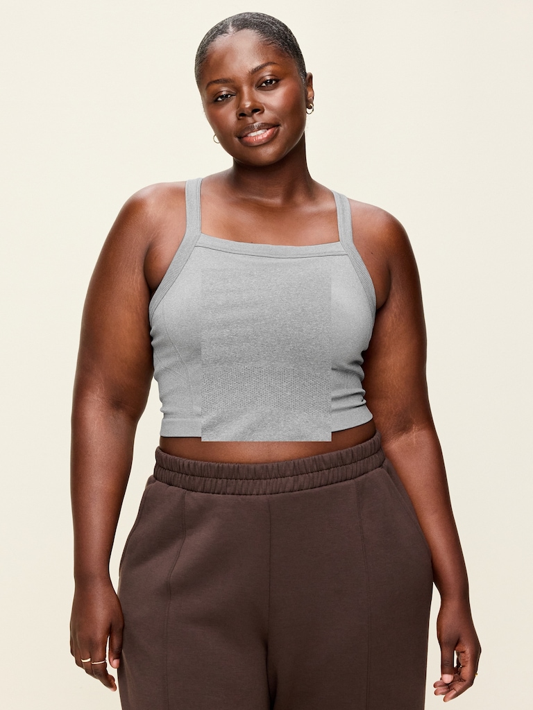 Seamless Square-Neck Longline Bra
