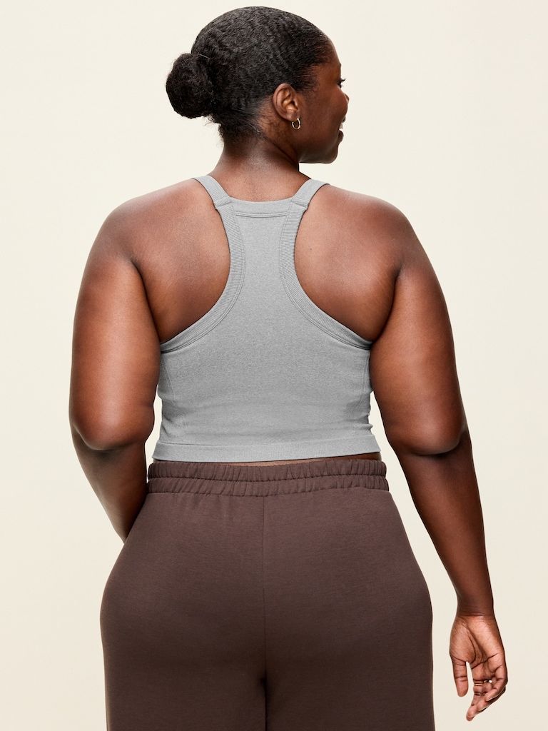 Seamless Square-Neck Longline Bra