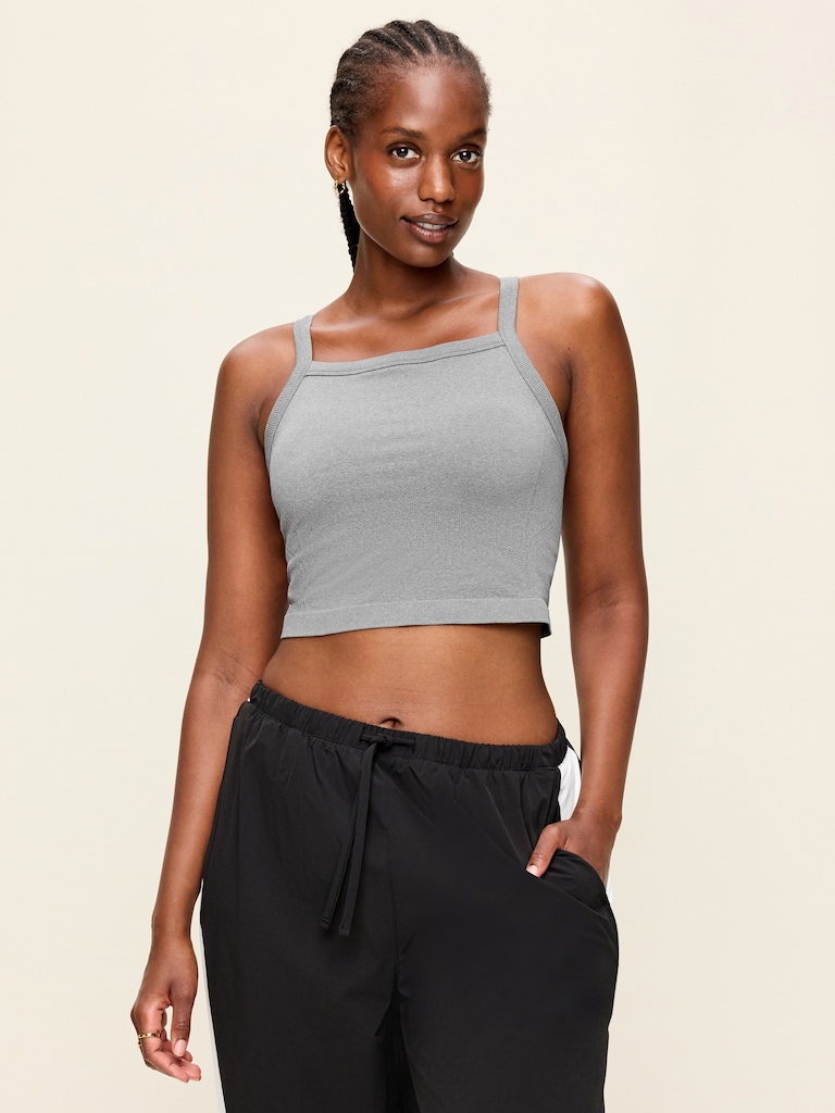 Seamless Square-Neck Longline Bra