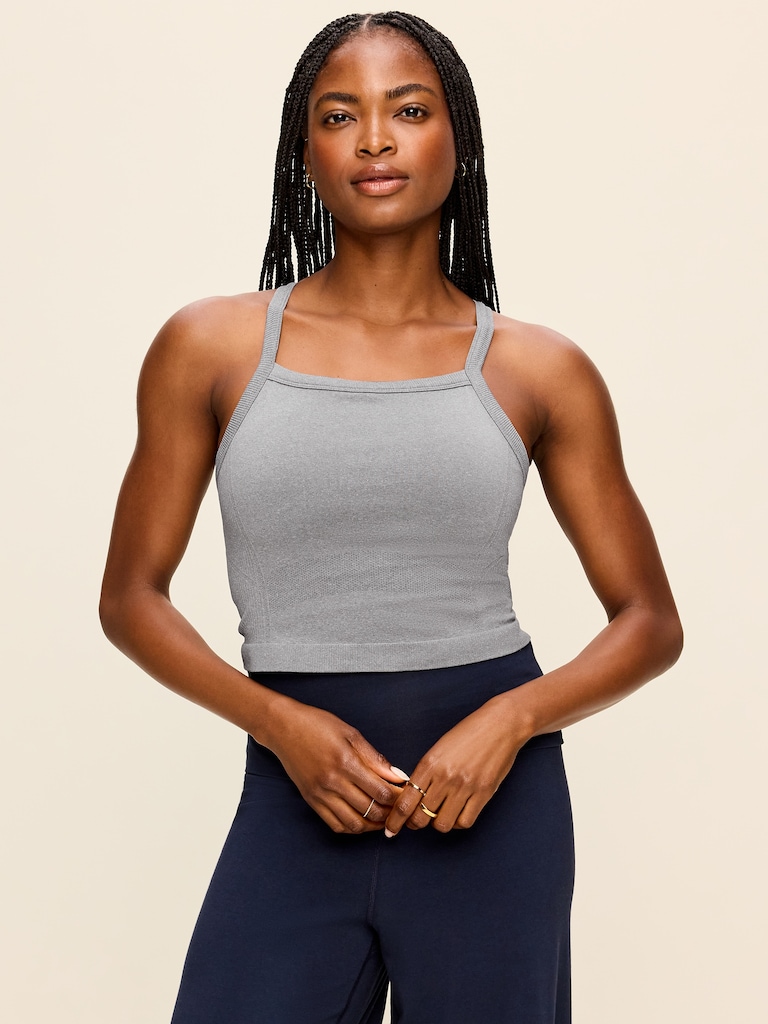 Seamless Square-Neck Longline Bra