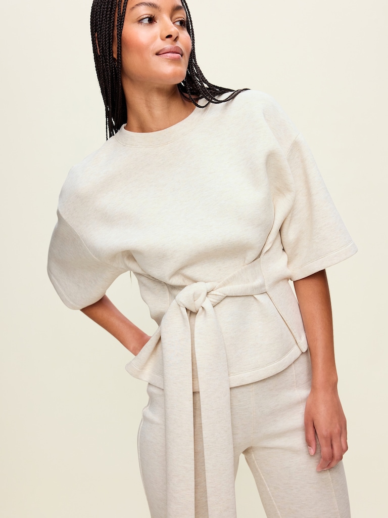 Bounce Fleece Wrap Top