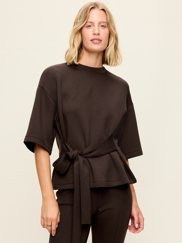 Bounce Fleece Wrap Top