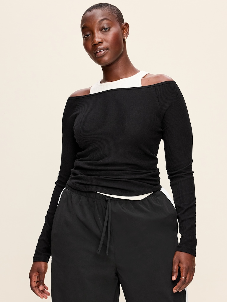 CloudLite Long-Sleeve Boatneck Top