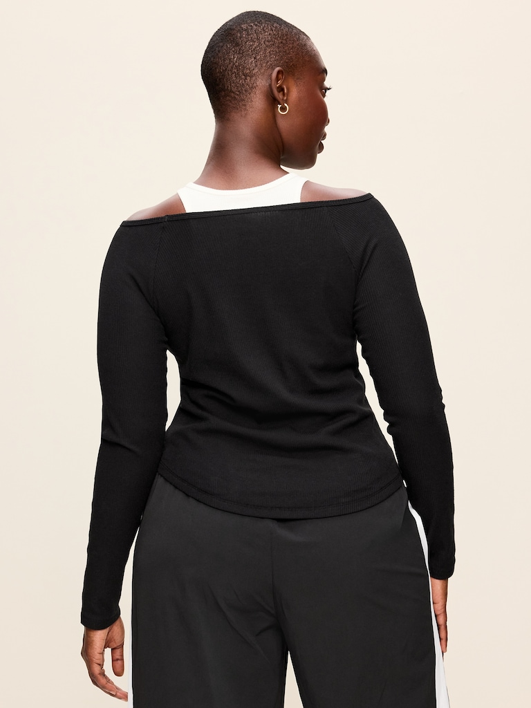 CloudLite Long-Sleeve Boatneck Top