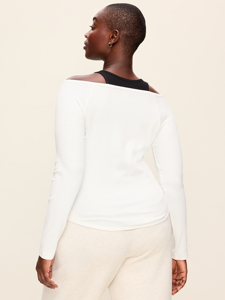 CloudLite Long-Sleeve Boatneck Top