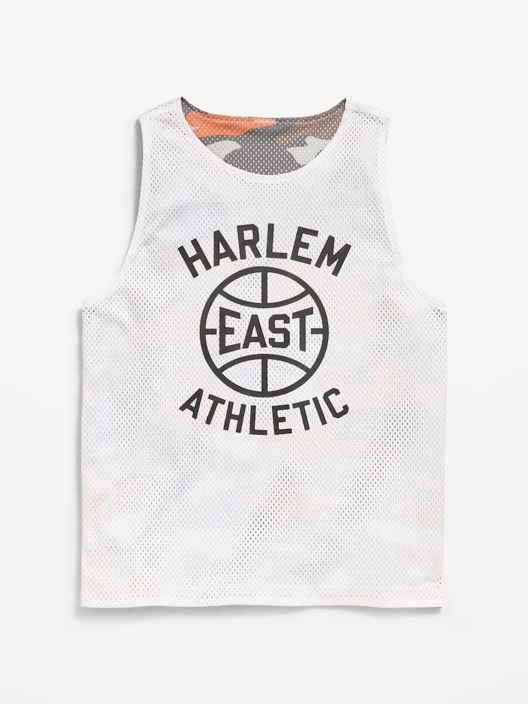 Oversized Mesh Reversible Tank Top for Boys