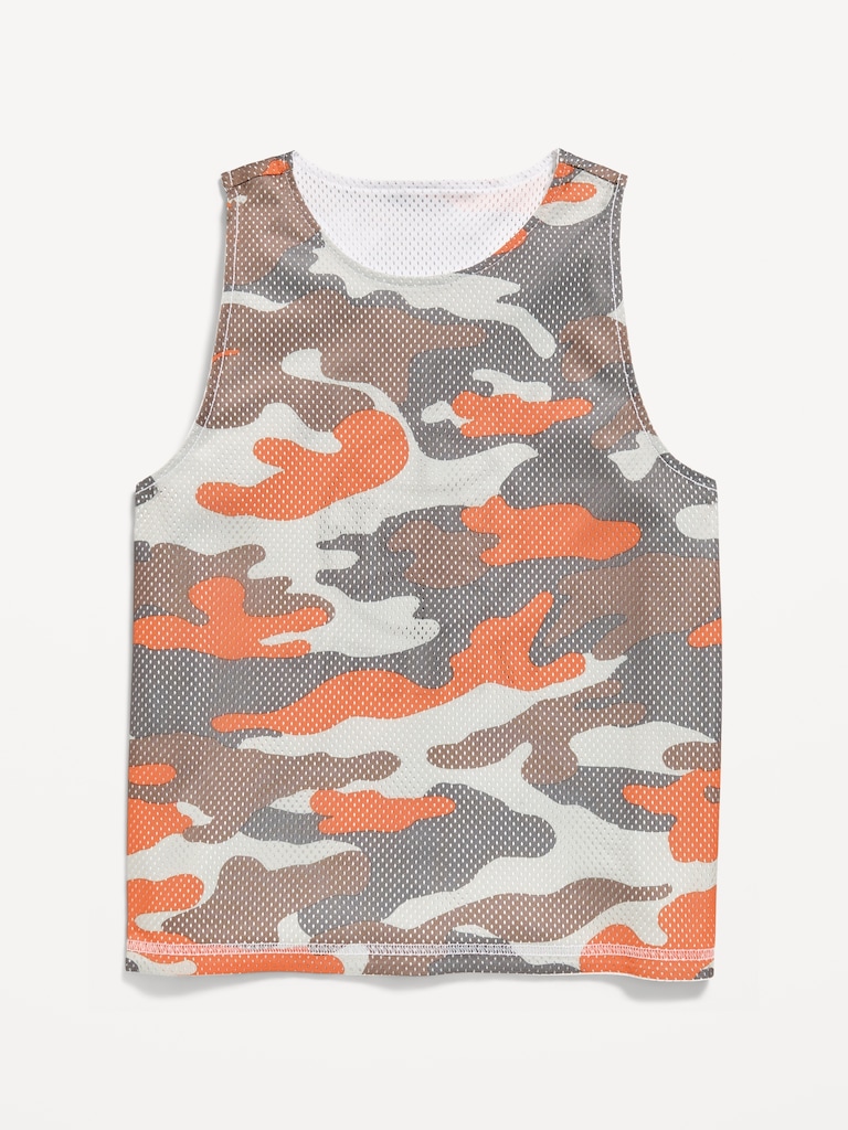 Oversized Mesh Reversible Tank Top for Boys