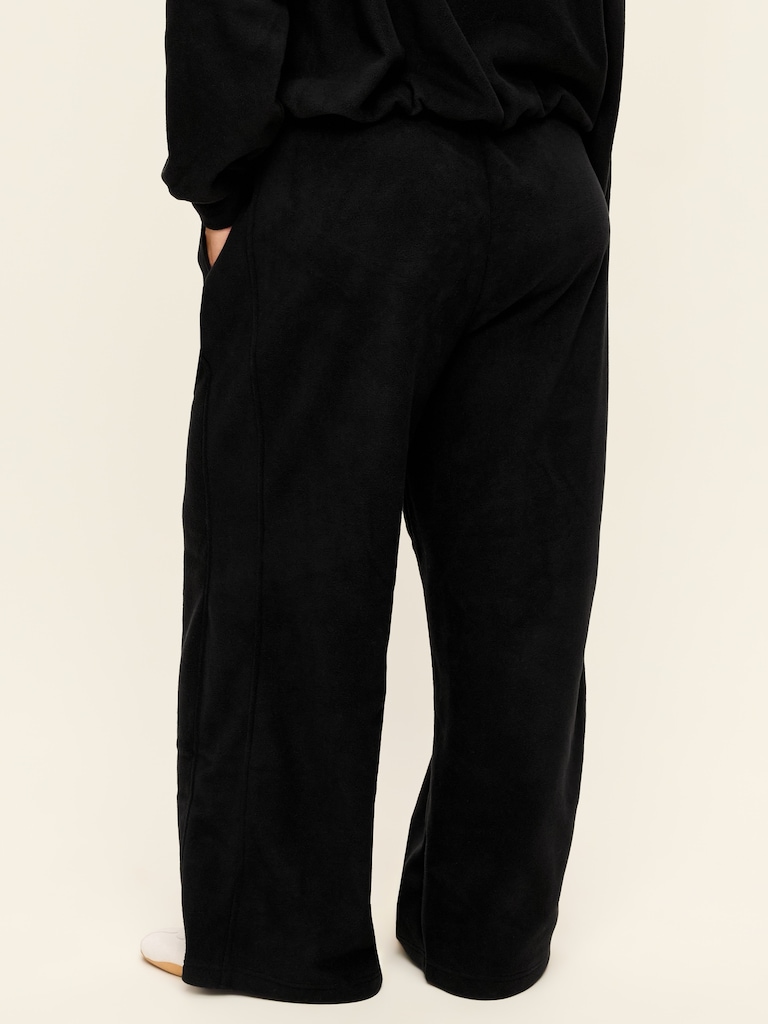 Extra High-Waisted Microfleece Wide-Leg Sweatpants