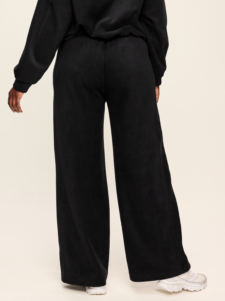Extra High-Waisted Microfleece Wide-Leg Sweatpants