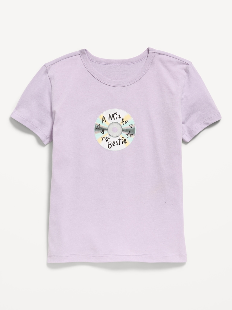 T-shirt à manches courtes à imprimé pour fille