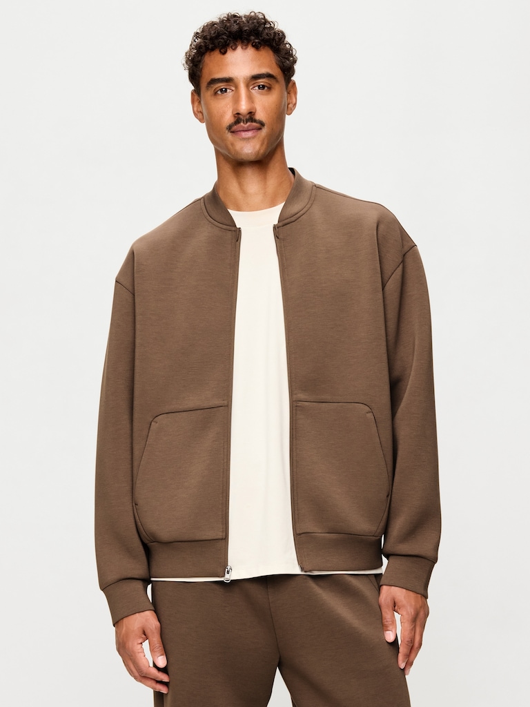 Bounce Fleece Oversized Bomber Jacket