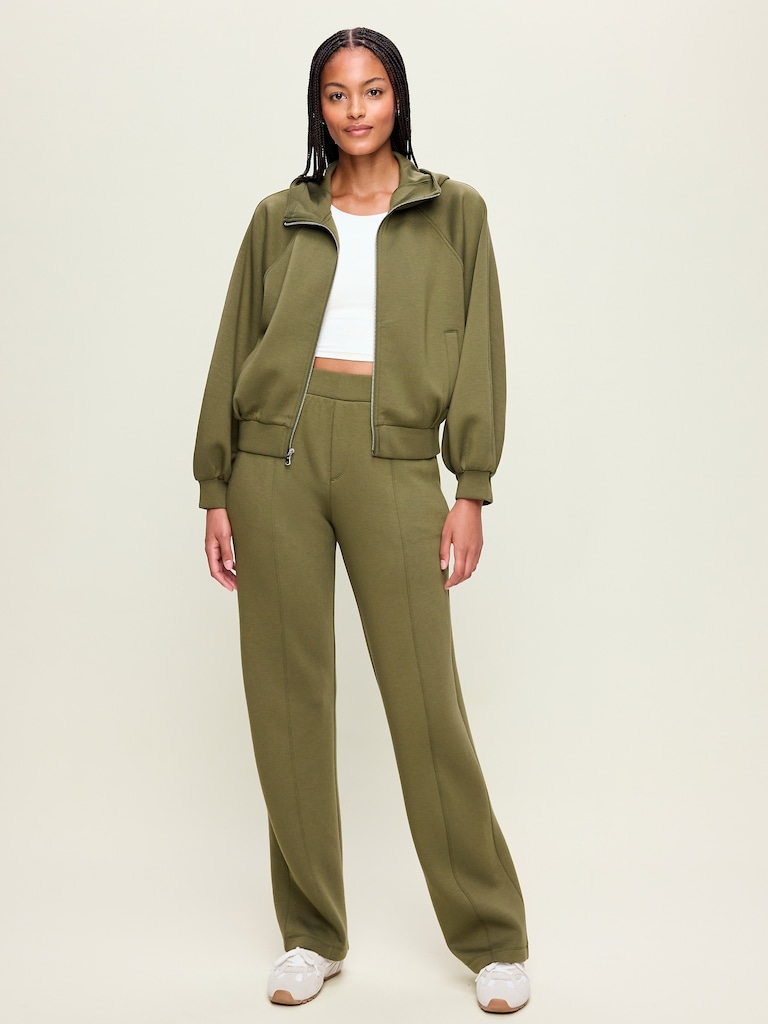 High-Waisted Bounce Fleece Trouser Sweatpants