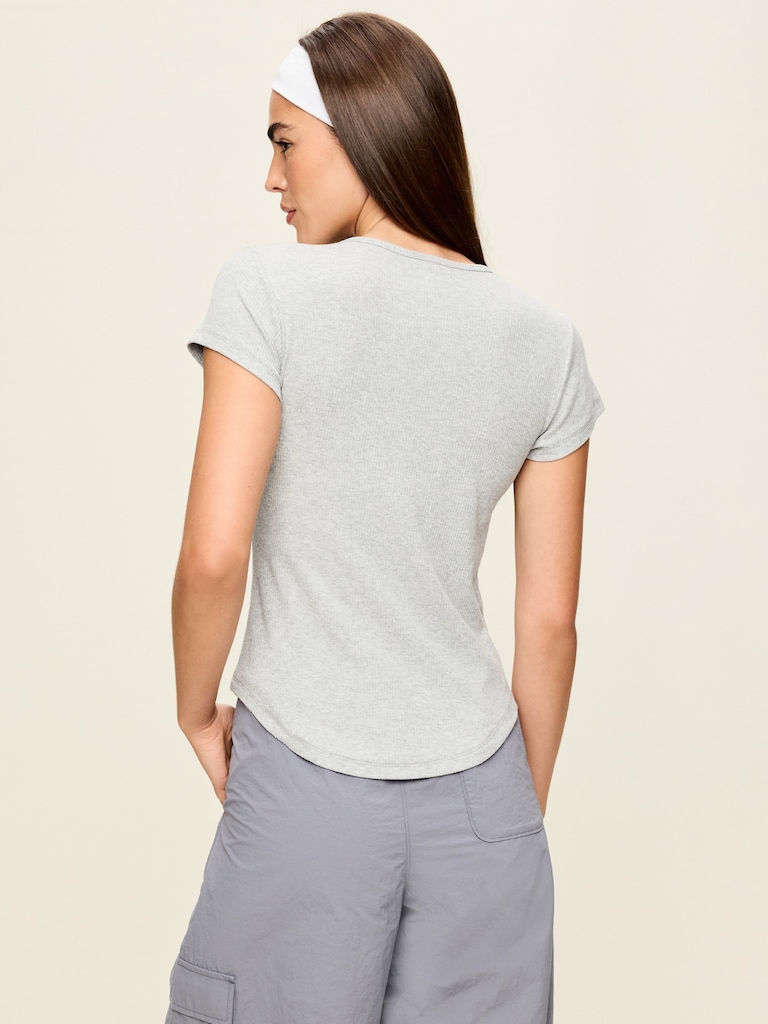CloudLite Crew-Neck Ribbed T-Shirt