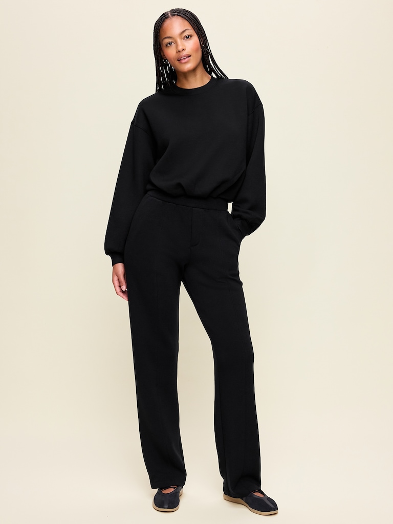 High-Waisted Bounce Fleece Trouser Sweatpants