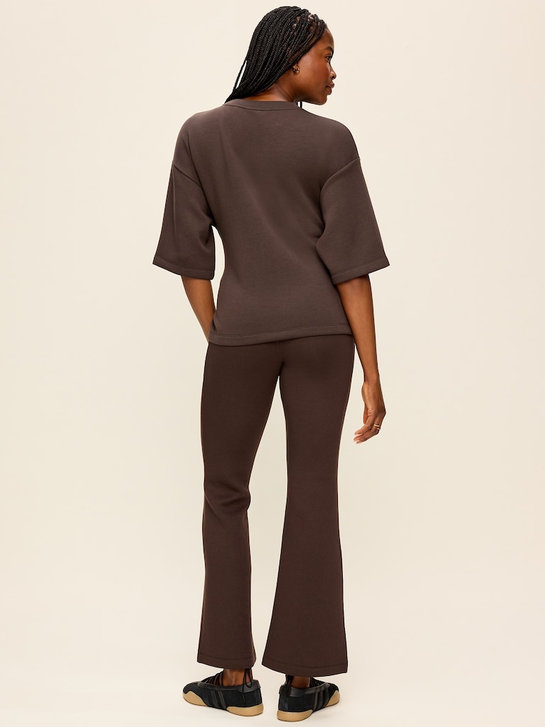 High-Waisted Bounce Fleece Flare-Leg Sweatpants