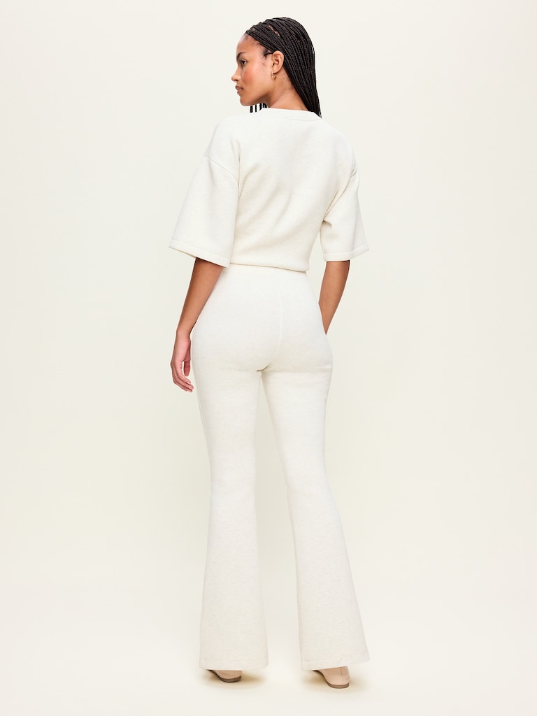 High-Waisted Bounce Fleece Flare-Leg Sweatpants