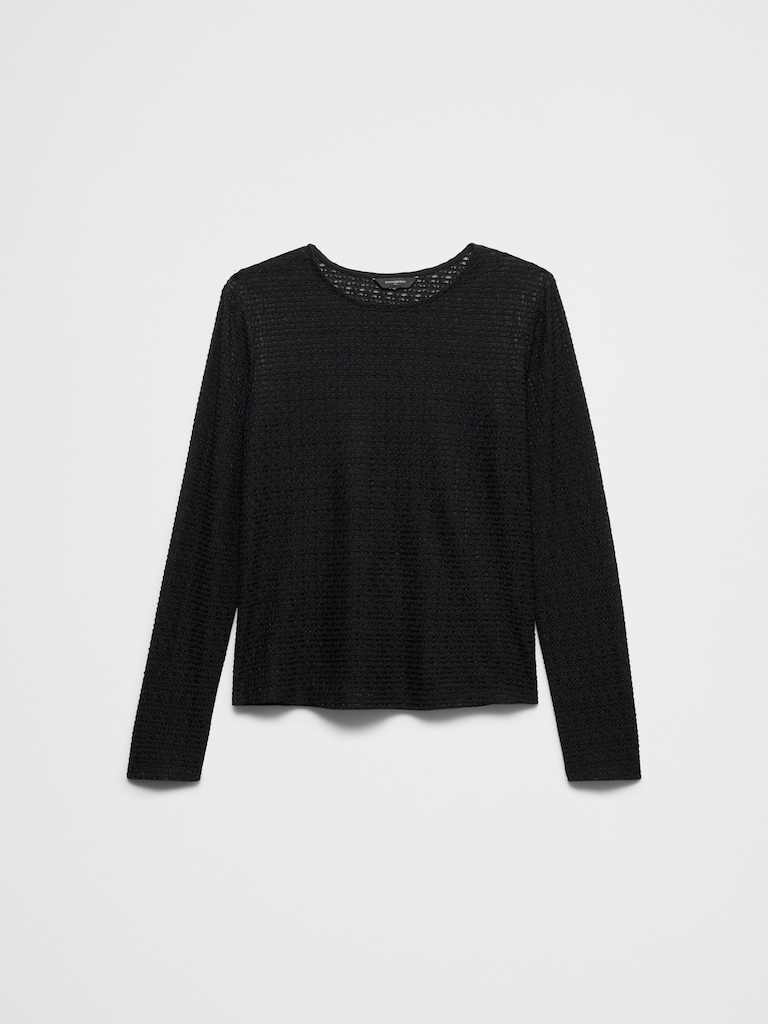 Sheer Jaquard T-Shirt
