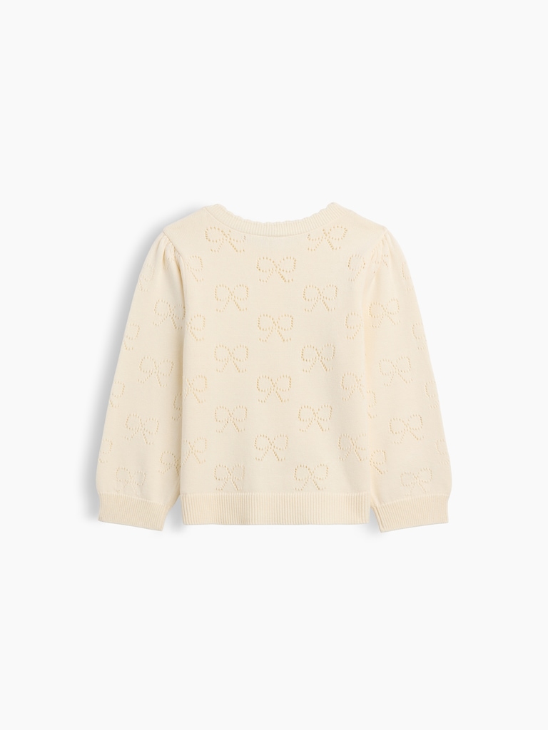 babyGap Puff Sleeve Pointelle Cardigan